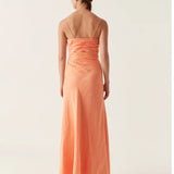 Aje Clarice Draped Maxi Dress in Orange