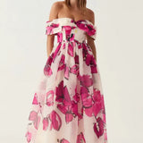 Aje Cordelia Corset Maxi Dress in Falling Florals