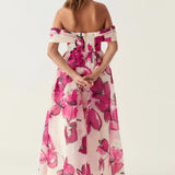 Aje Cordelia Corset Maxi Dress in Falling Florals