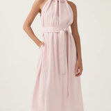 Aje Mariel Trapeze Midi Dress in Soft Pink