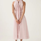 Aje Mariel Trapeze Midi Dress in Soft Pink