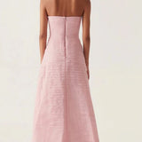 Aje Soundscape Maxi Dress in Chalk Pink