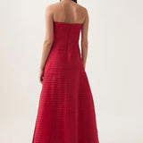 Aje Soundscape Maxi Dress in Scarlet Red