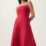 Aje Soundscape Maxi Dress in Scarlet Red