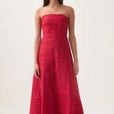 Aje Soundscape Maxi Dress in Scarlet Red