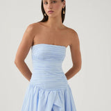 Aje Violette Bubble Hem Maxi in Pearl Blue