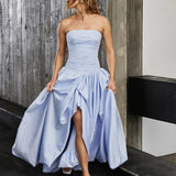 Aje Violette Bubble Hem Maxi in Pearl Blue