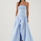 Aje Violette Bubble Hem Maxi in Pearl Blue