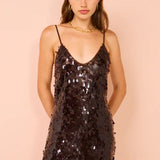 Alemais Geanie Sequin Gown in Chocolate