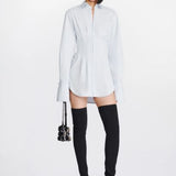 Dion Lee Tuxedo Corset Shirtdress in Steam