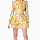 Elliatt Golden Voice 3D Mini Dress