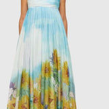 Leo Lin Claudette Silk Halterneck Gown