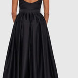 Leo Lin Colleen Midi Dress in Ebony