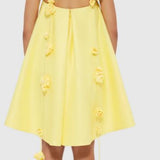 Leo Lin Fiona Rose Mini Dress in Sorbet Yellow