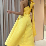 Rachel Gilbert Emilano Dress in Lemon Drop