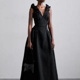 Rachel Gilbert Celia Gown in Black