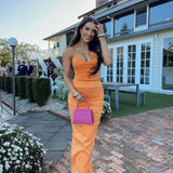 Rachel Gilbert Cheri Gown in Orange