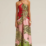 Scanlan Theodore Silk Harrow Print Dress