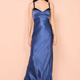 Sir Depeche Balconette Gown in Dark Blue