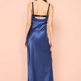 Sir Depeche Balconette Gown in Dark Blue