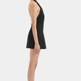 Sir Sandrine Halter Mini Dress in Black