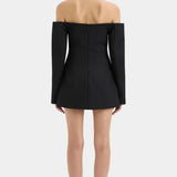 Sir Sandrine Tailored Mini Dress in Black