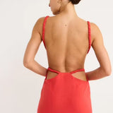 Sir Spoerri Backless Gown in Red